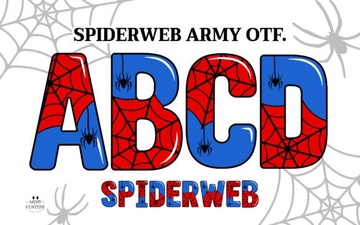 Spiderweb Army Font Design Ideas