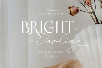 Bright Darling Duo Font Design Ideas