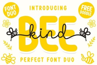 Bee Kind Duo Font Design and Creative Uses