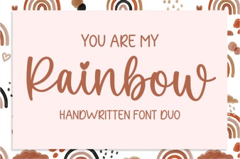 You Are My Rainbow Font Design Ideas